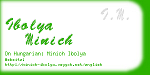 ibolya minich business card